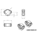 1 inch montageringen [25,4mm] | korte Picatinny QD Ergo basis 