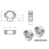 30mm montageringen | korte Picatinny QD Ergo basis 