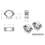 30mm anneaux de lunette | base Picatinny QD Ergo longue 