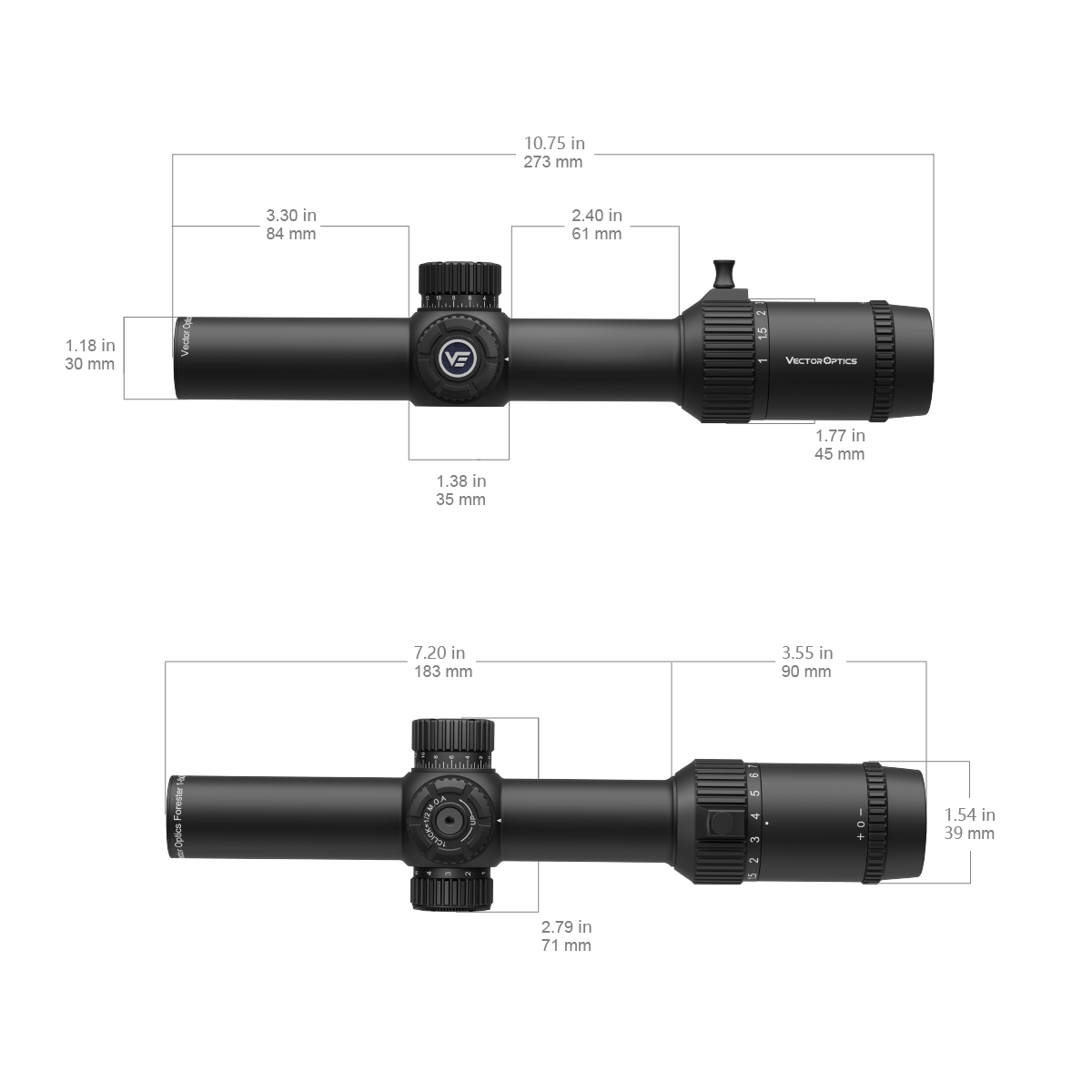 Vector Optics Forester 1-8x24 SFP lunette de tir 