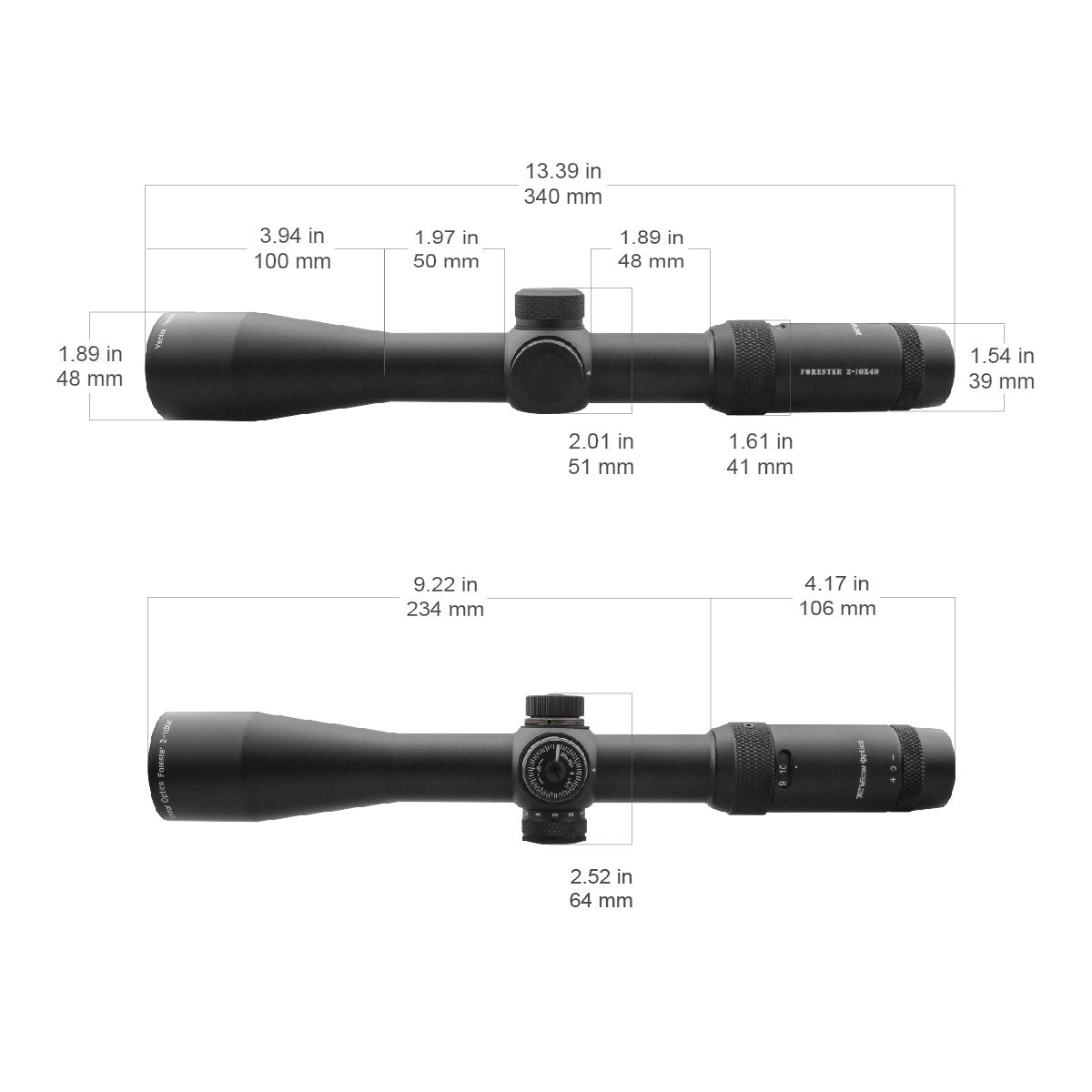 Vector Optics Forester 2-10x40SFP lunette de tir 