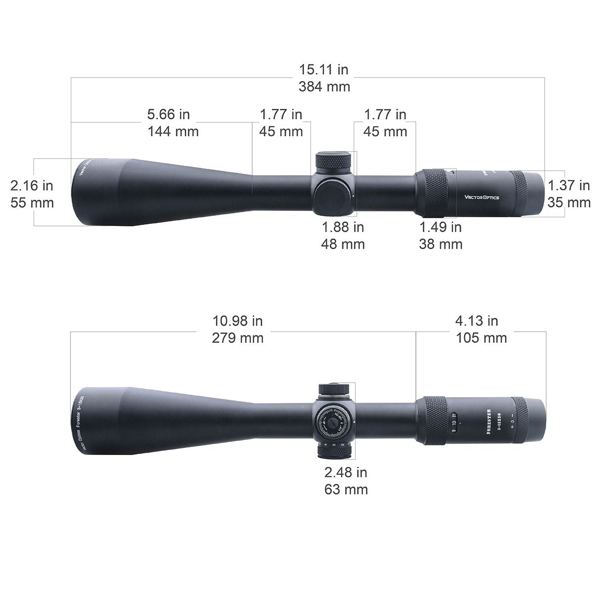 Vector Optics Forester 3-15x50SFP lunette de tir 