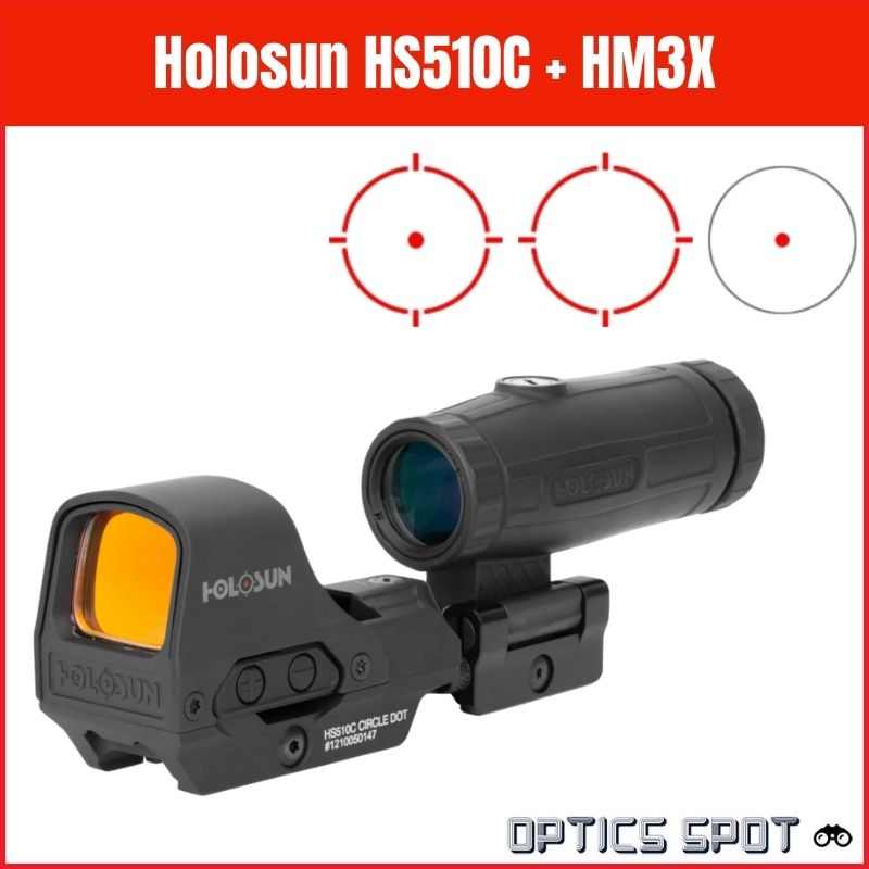 Holosun 510C + HM3X vergrootglas 