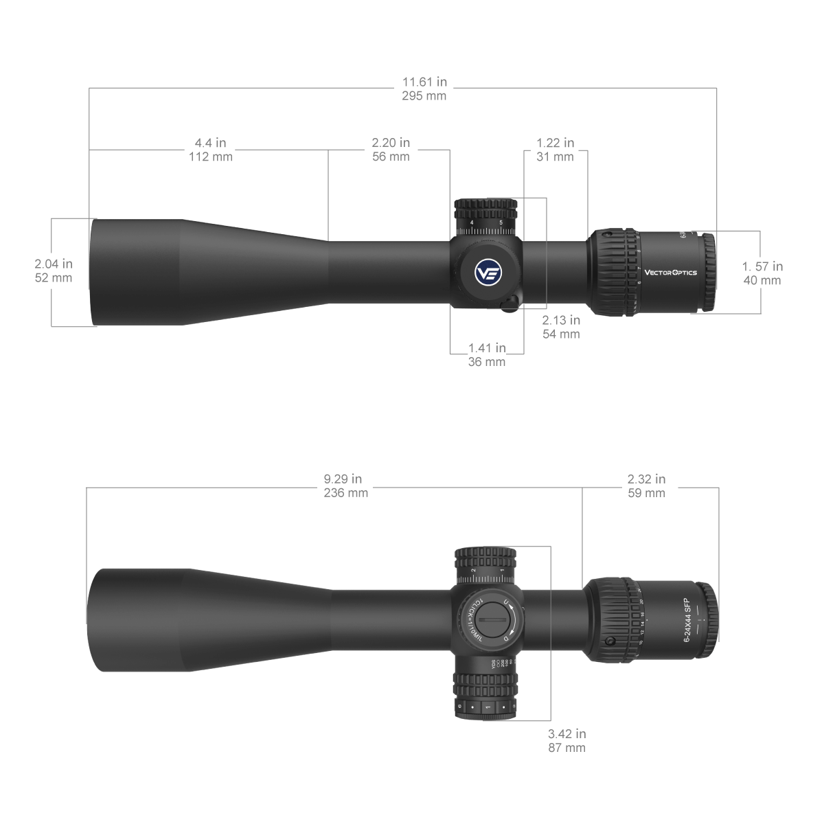 Vector Optics Veyron 6-24x44IR SFP compact lunette de tir 