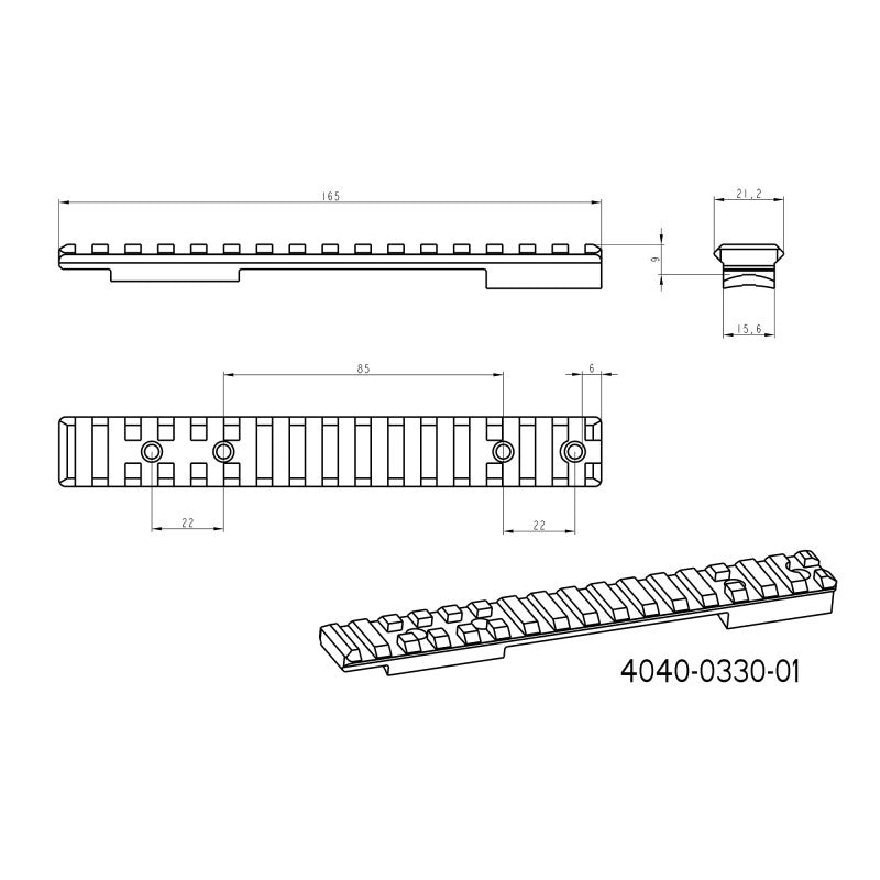 Winchester mod. XPR court rail Picatinny 